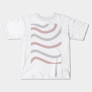 Modern Minimalist Wavy lines rose gold Kids T-Shirt